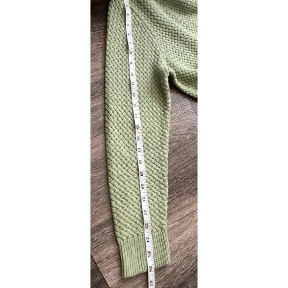 Vintage LL Bean Women’s Size M Knitted Mint Green Sweatshirt Crew Neck Sweater - Picture 6 of 14